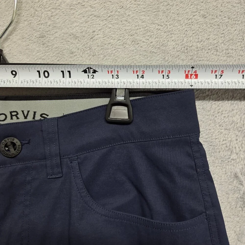 Orvis Tech Pants Men 32x34 Blue Straight Leg Water Repellent Performance Stretch